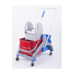 Çift Kovalı Pres (25 L, Plastik, Gri)