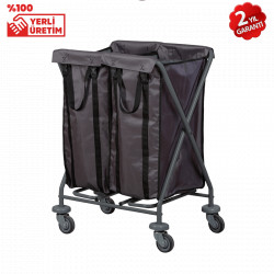 Katlanabilir X Bacak Çamaşır Toplama Arabası (KTA 22)