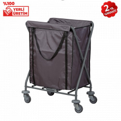 Katlanabilir X Bacak Çamaşır Toplama Arabası (KTA 21)